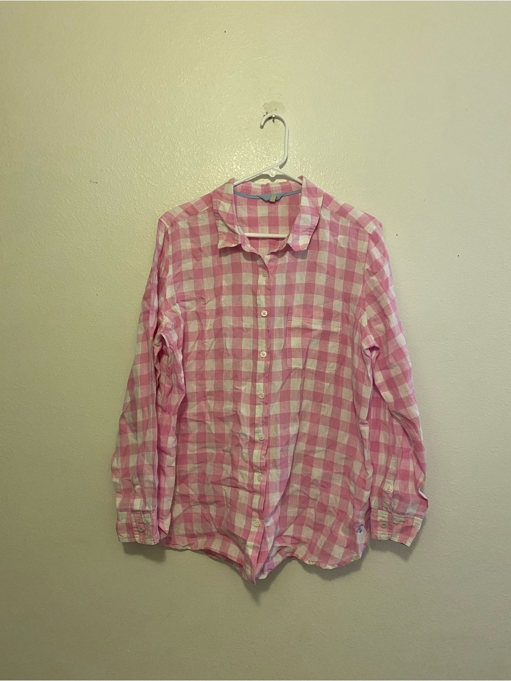 Joules Pink and White Gingham Shirt